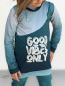 Preview: Bügelbild - " GOOD VIBES ONLY " 2025 - Glitter/silber